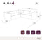 Canapé d'angle symétrique ALMA Bouclette