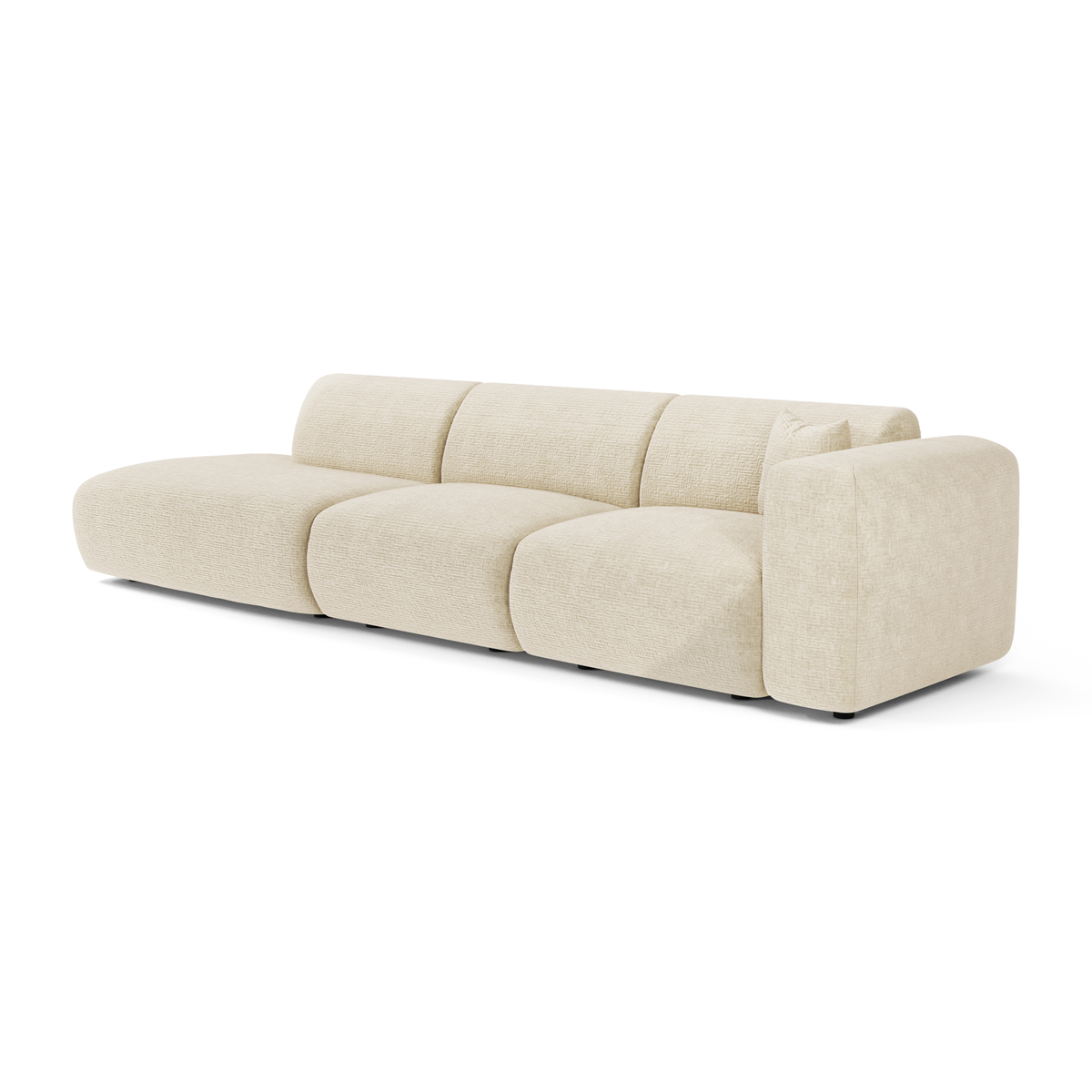 Canapé droit 5 places MYRA velours à motifs– Sia Home
