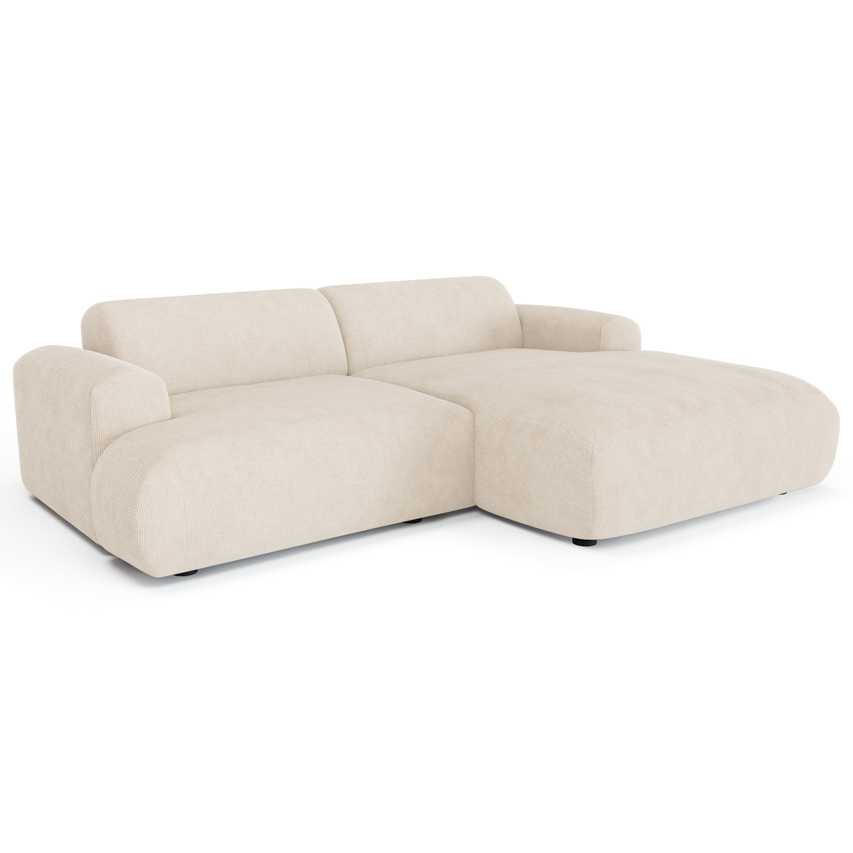 Canapé d'angle droit MYRA Velours côtelé– Sia Home