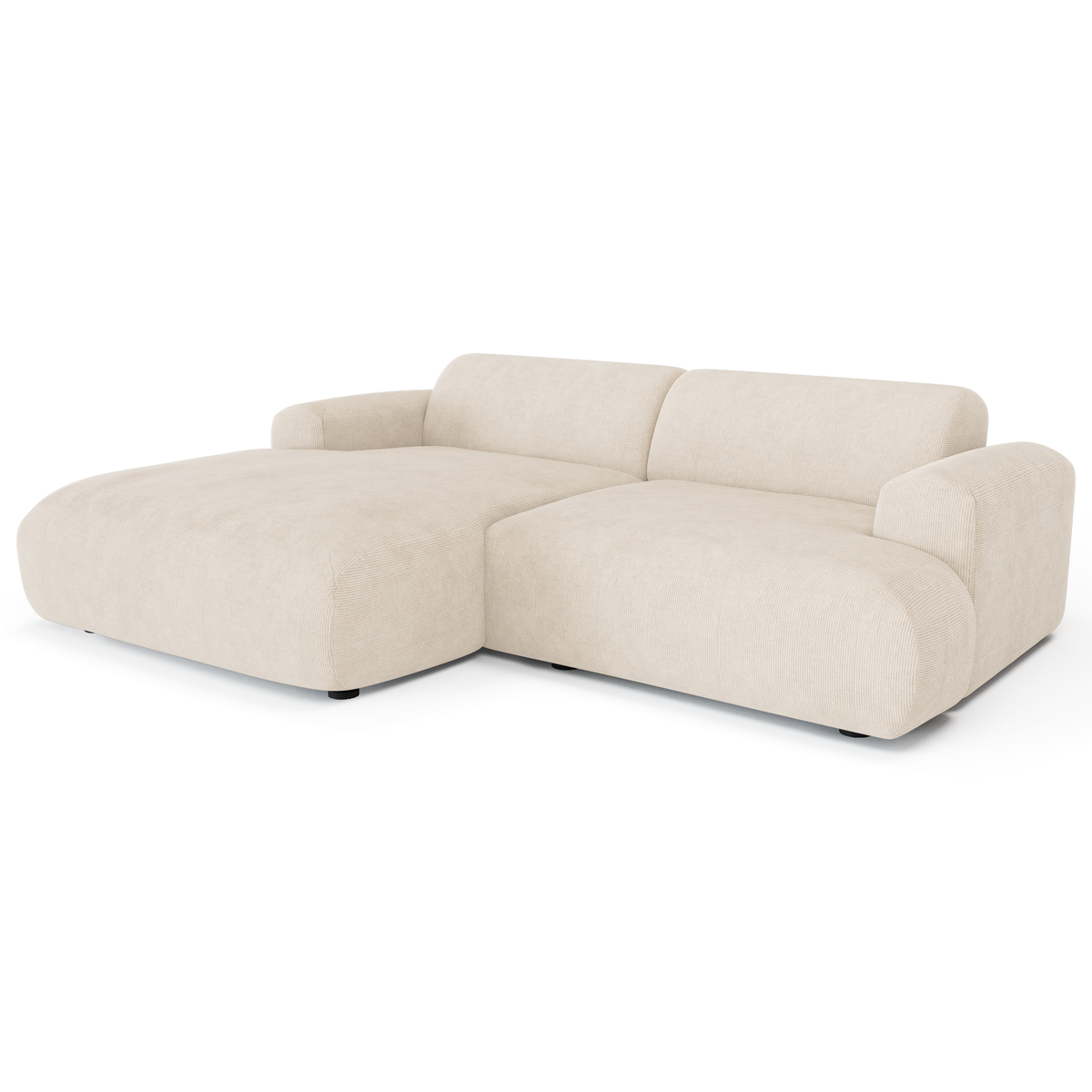 Canapé d'angle gauche MYRA Velours côtelé– Sia Home