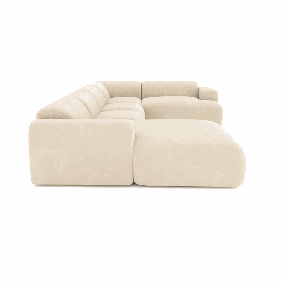 Canapé panoramique gauche MYRA Velours à motifs– Sia Home