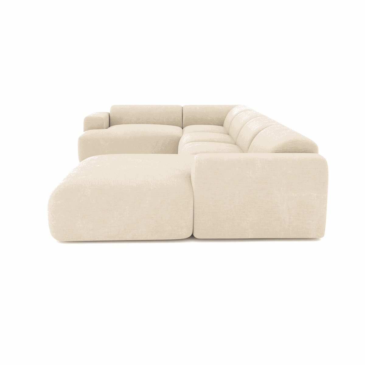 Canapé panoramique droit MYRA Velours à motifs– Sia Home