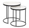 Table d'appoint STELLA Marbre pieds noirs