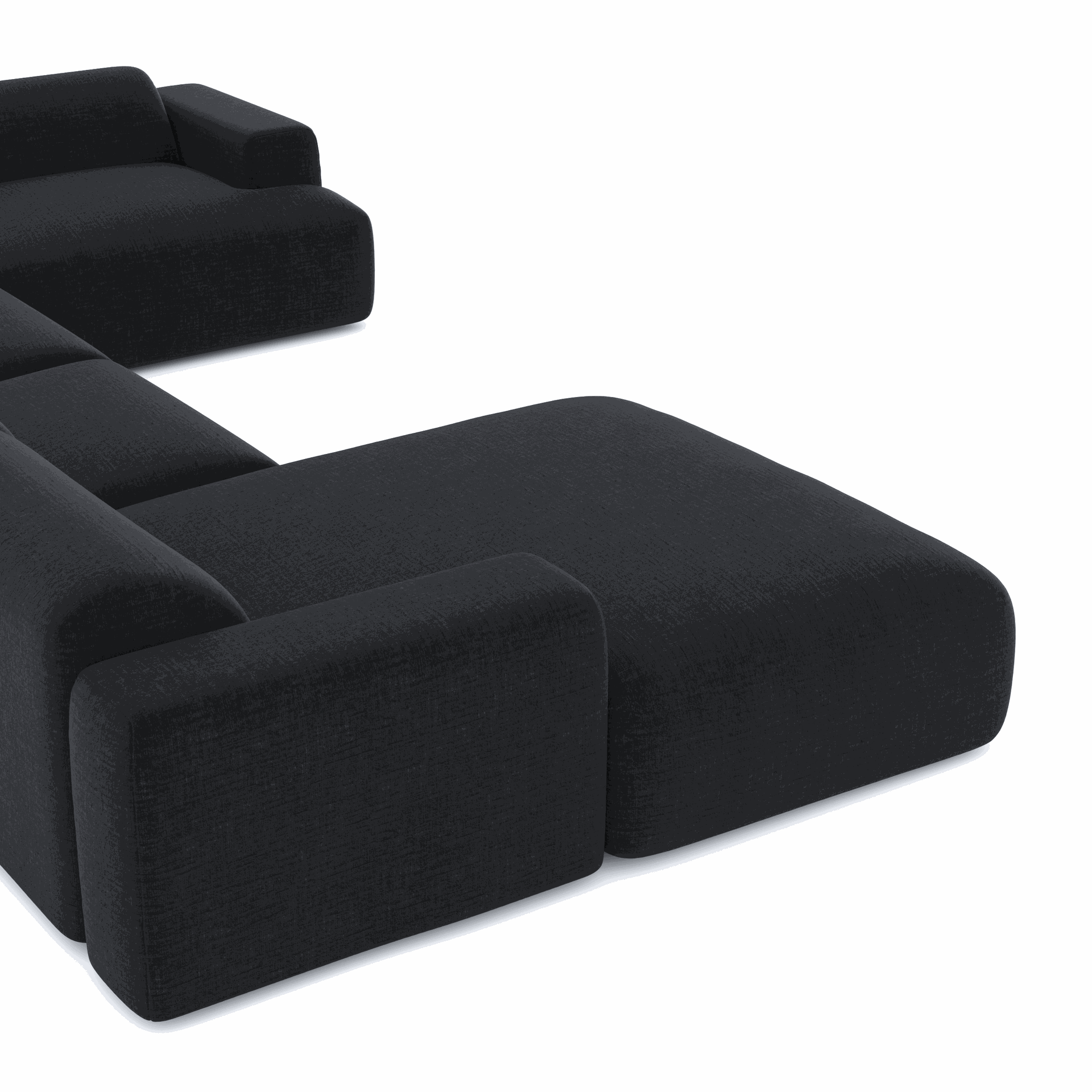 Canapé panoramique gauche MYRA Velours à motifs– Sia Home
