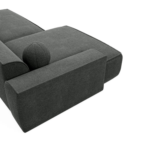 Canapé angle gauche 260cm ANIA Tissu tramé