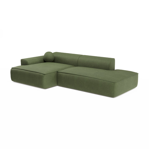 Canapé angle gauche 260cm ANIA Tissu tramé