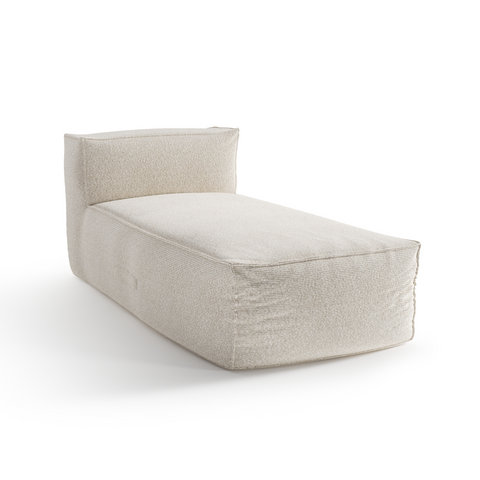Méridienne - Canapé d'extérieur BAIA tissu bouclette beige chiné