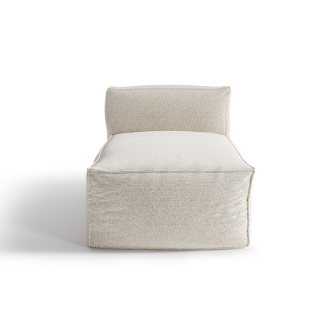 Méridienne - Canapé d'extérieur BAIA tissu bouclette beige chiné