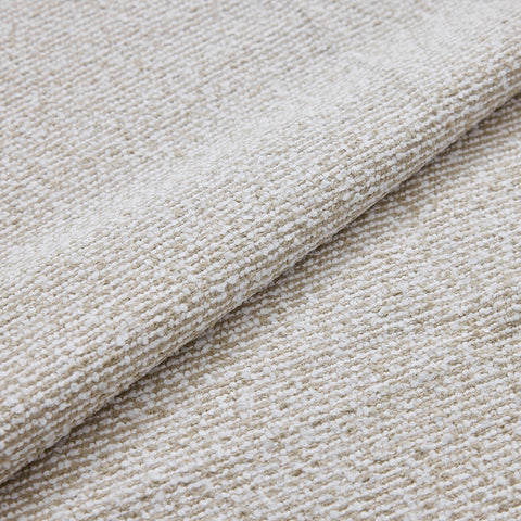 Pouf d'extérieur BAIA tissu bouclette beige chiné