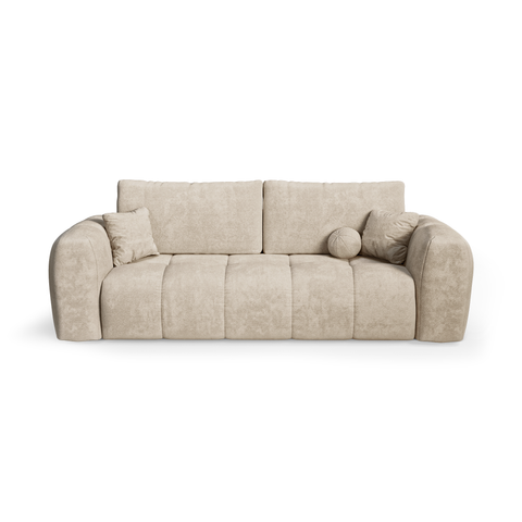 Canapé convertible express matelas Dunlopillo 140cm CLOUD Velours texturé