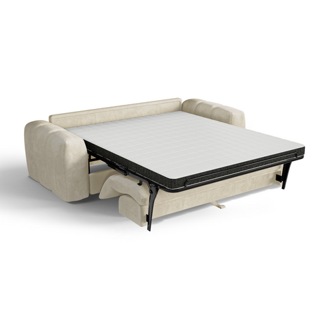 Canapé convertible express matelas Dunlopillo 140cm CLOUD Velours texturé