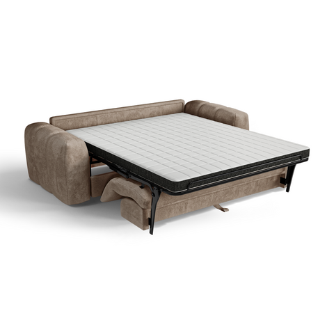 Canapé convertible express matelas Dunlopillo 140cm CLOUD Velours texturé
