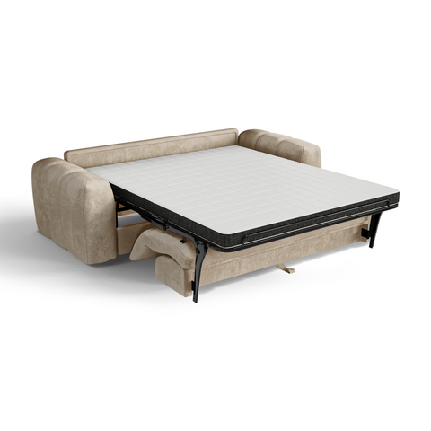 Canapé convertible express matelas Dunlopillo 160cm CLOUD Velours texturé