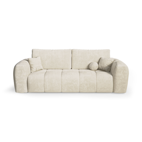 Canapé convertible express matelas Dunlopillo 160cm CLOUD Velours texturé