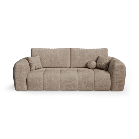 Canapé convertible express matelas Dunlopillo 160cm CLOUD Velours texturé