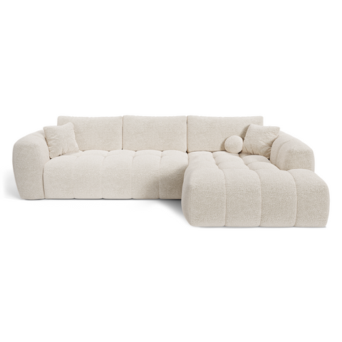 Canapé d'angle droit CLOUD Tissu bouclette