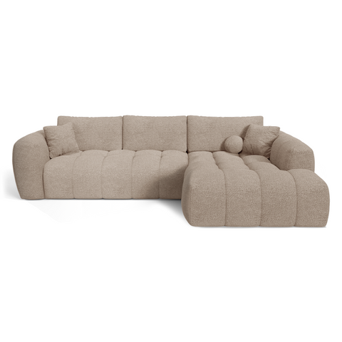 Canapé d'angle droit CLOUD Tissu bouclette
