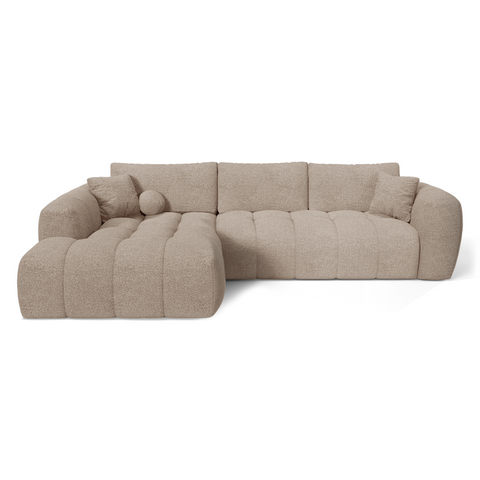 Canapé d'angle gauche CLOUD Tissu bouclette