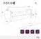 Canapé convertible matelas 140cm COCO Velours