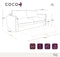 Canapé convertible matelas 140cm COCO Velours