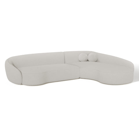 Canapé d'angle droit COOPER Tissu bouclette