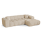 Canapé angle droit COVA tissu bouclette