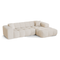 Canapé angle droit COVA tissu bouclette