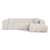 Canapé angle droit COVA tissu bouclette