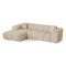 Canapé angle gauche COVA tissu bouclette