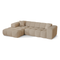Canapé angle gauche COVA tissu bouclette