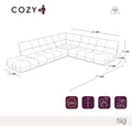 Canapé modulable XL COZY Bouclette