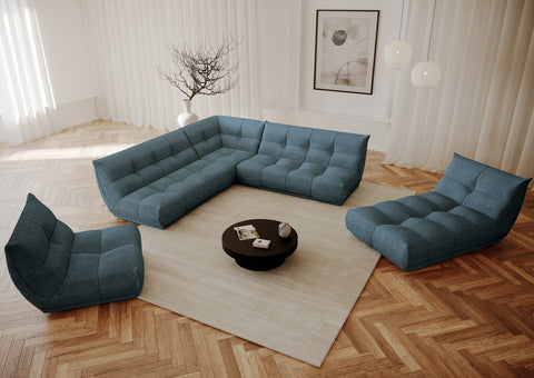 Canapé panoramique modulable XXL COZY Bouclette