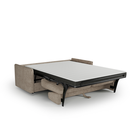 Canapé convertible express matelas Dunlopillo 140cm ELVI Tissu tramé texturé