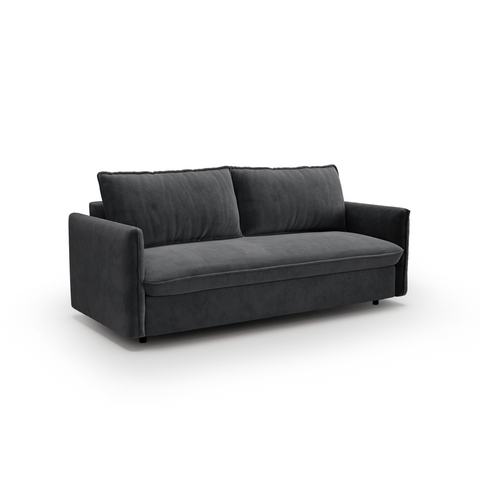 Canapé convertible express matelas Dunlopillo 140cm ELVI Velours