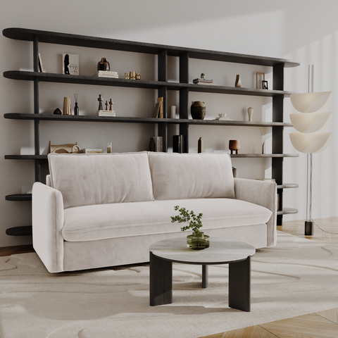 Canapé convertible express matelas Dunlopillo 140cm ELVI Velours