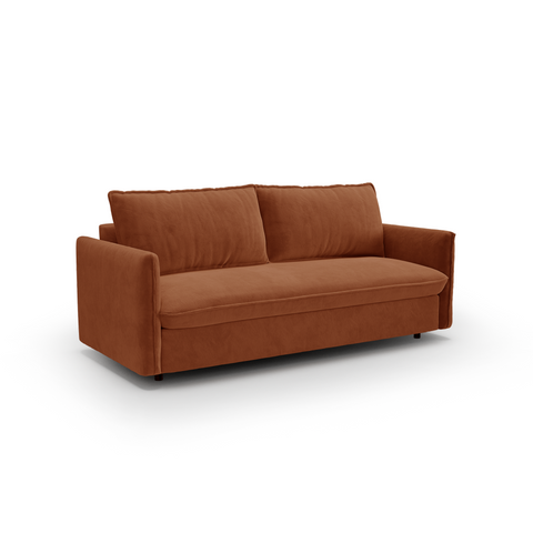 Canapé convertible express matelas Dunlopillo 140cm ELVI Velours