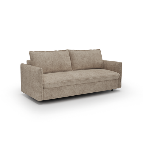 Canapé convertible express matelas Dunlopillo 160cm ELVI Tissu tramé texturé
