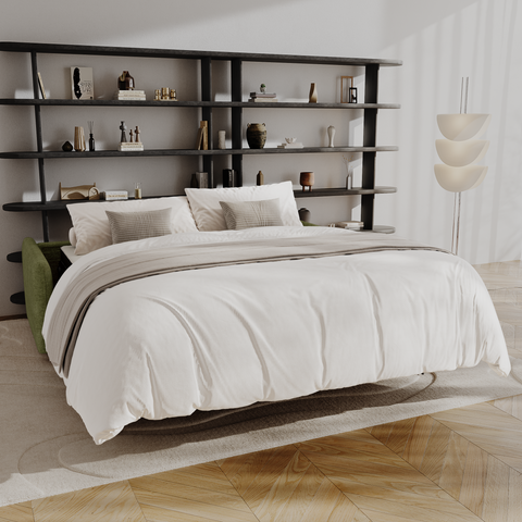 Canapé convertible express matelas Dunlopillo 160cm ELVI Tissu tramé texturé