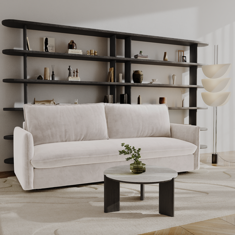 Canapé convertible express matelas Dunlopillo 160cm ELVI Velours