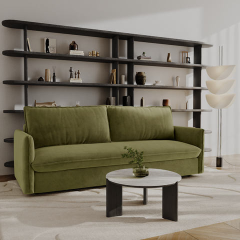 Canapé convertible express matelas Dunlopillo 160cm ELVI Velours