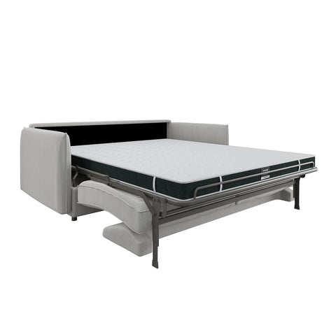 Canapé convertible express ISAKA Tissu tramé - Matelas Dunlopillo 140cm