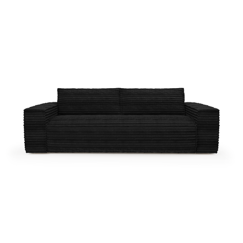 Canapé convertible express JOAN Velours côtelé XXL - Matelas Dunlopillo 160cm