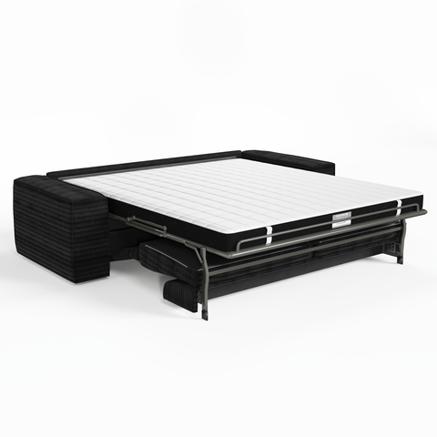 Canapé convertible express JOAN Velours côtelé XXL - Matelas Dunlopillo 160cm
