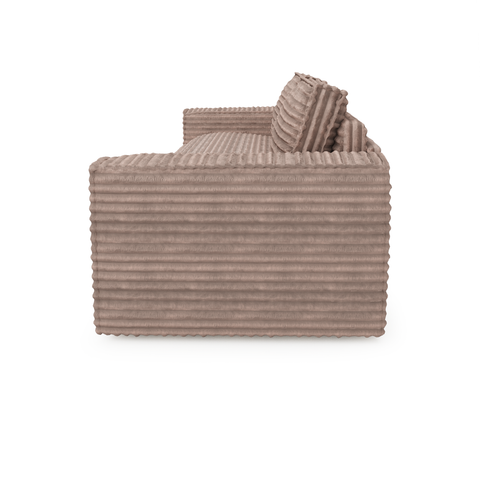 Canapé convertible express JOAN Velours côtelé XXL - Matelas Dunlopillo 160cm
