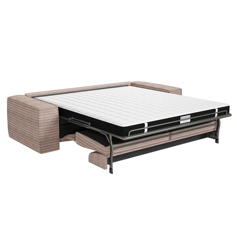 Canapé convertible express JOAN Velours côtelé XXL - Matelas Dunlopillo 160cm
