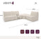 Canapé grand angle droit ou gauche modulable JODY Tissu effet cuir vintage