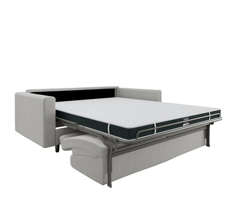 Canapé convertible express LANA Tissu tramé - Matelas Dunlopillo 140cm