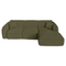 Canapé d'angle droit convertible LIAM tissu bouclette