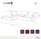 Canapé d'angle gauche convertible LIAM tissu bouclette