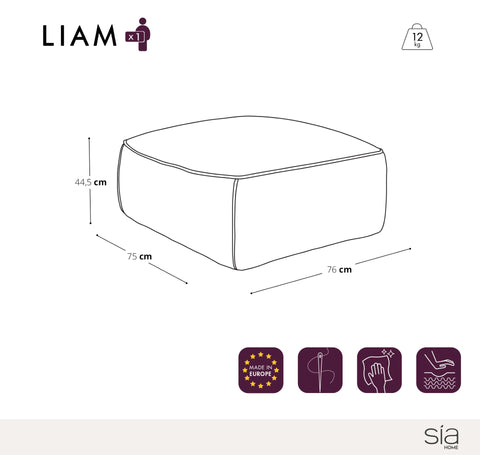 Pouf LIAM velours tramé
